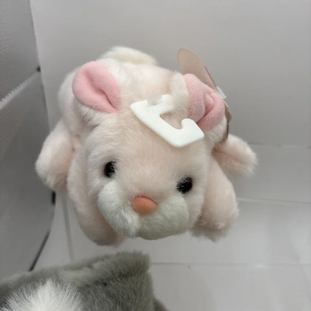 Lot of 3~Bunny Hand Puppets~Walmart~Cream/Gray and Pink~NWT